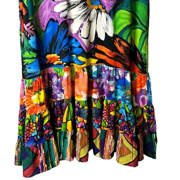 Jams World Hattie Flower Vibes 50 Years‎ Dress Size Small 100% Rayon Hawaii - Picture 8 of 12